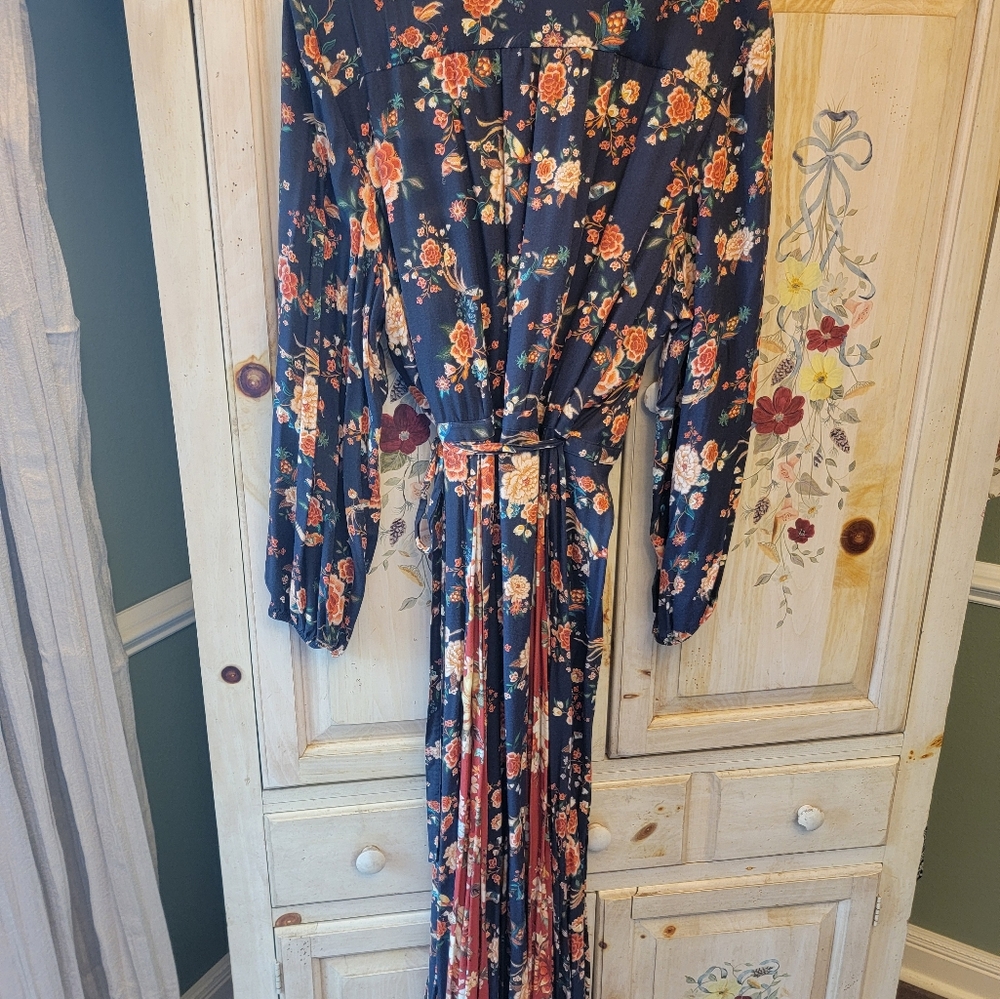 Anthropologie Farm Rio wrap maxi dress